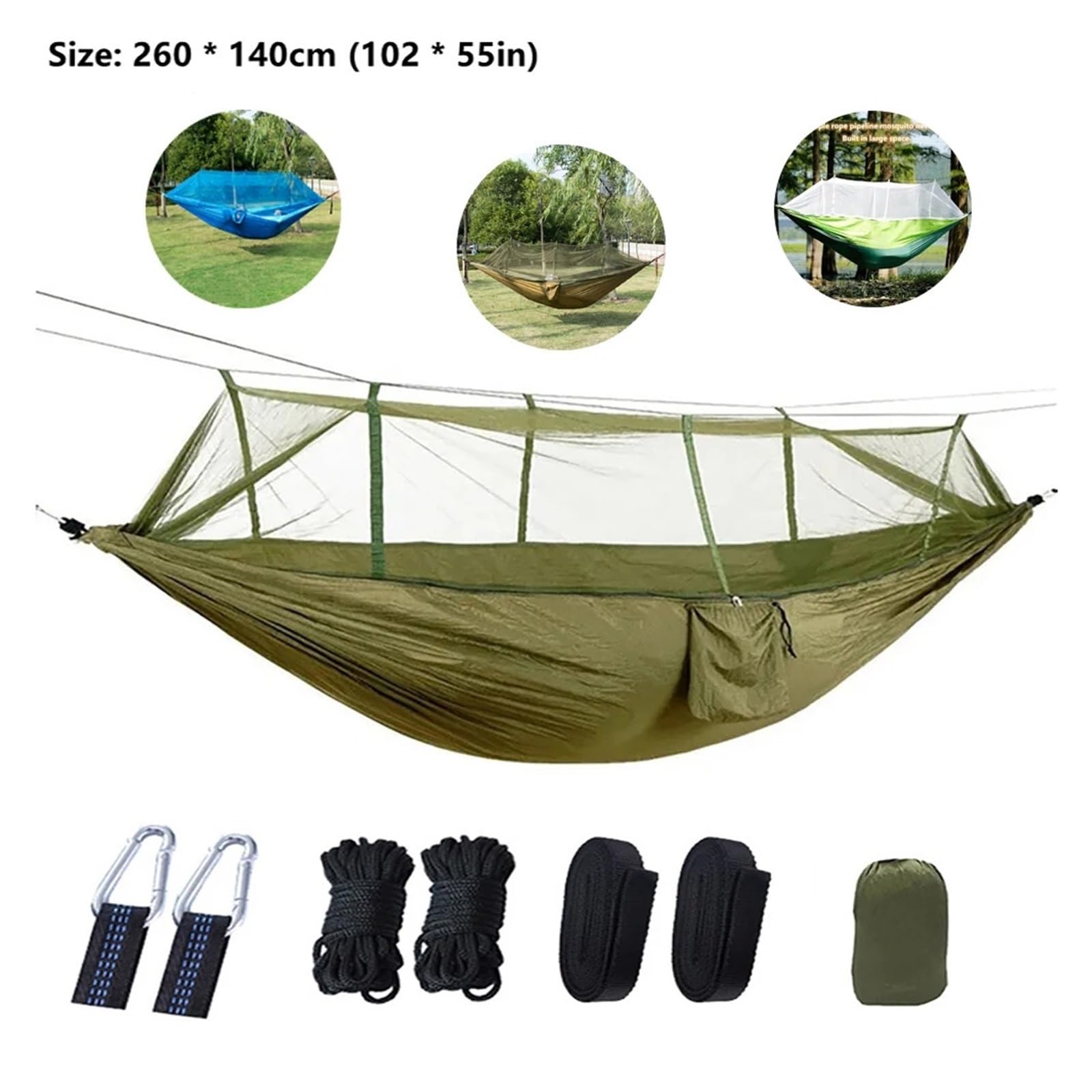 Moskitiera ogrodowa, Przenośny podwójny hamak siatkowy Outdoor Camp Travel Hik Sleep Nature Leisure(Style 8)