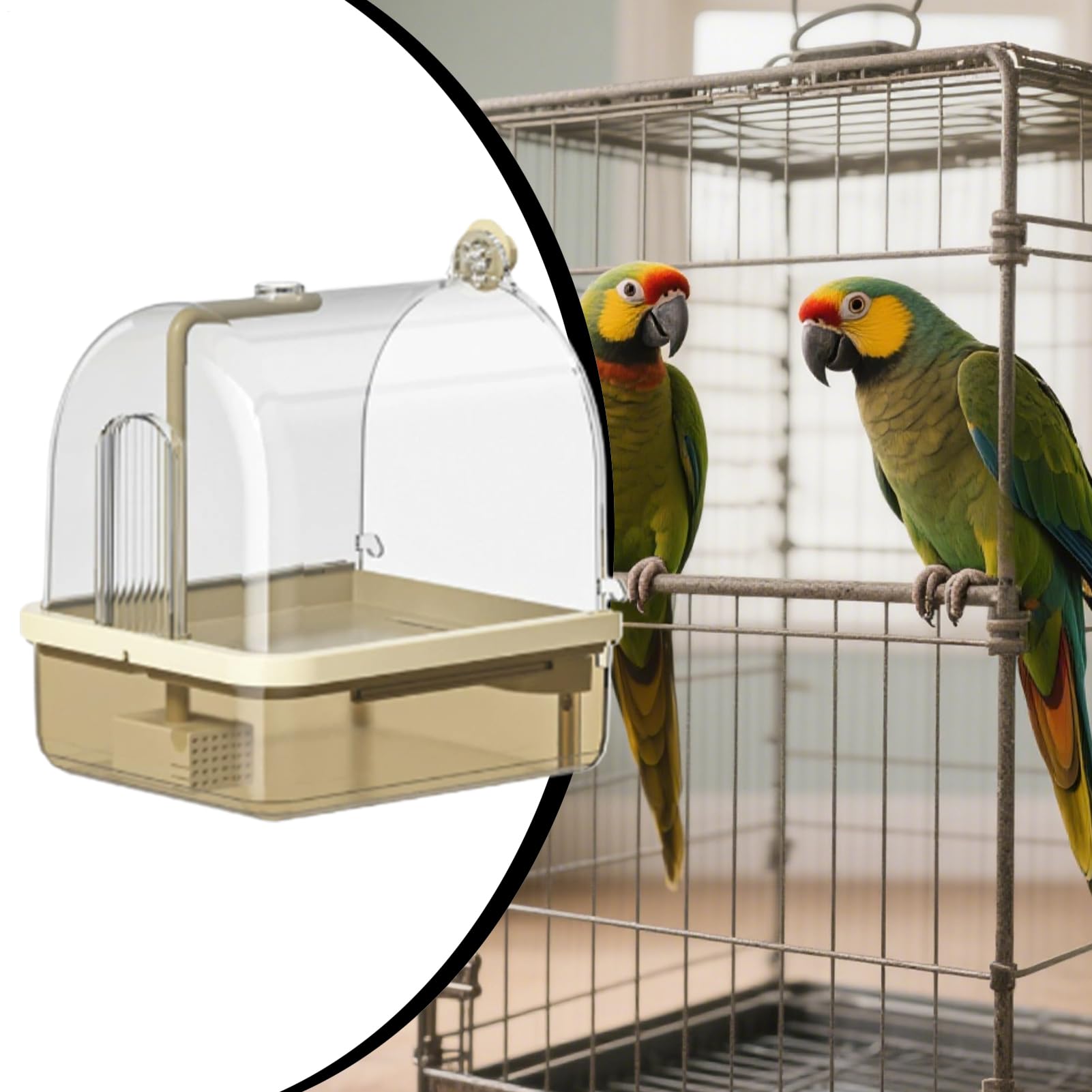 Gabbia Vaschetta Per Uccelli Vasca Da Bagno Automatica A Prova Di | Bagno Per Uccelli Automatico Utilizzabile Per Interno, Esterno, Allevamento, Viaggio E Esposizioni
