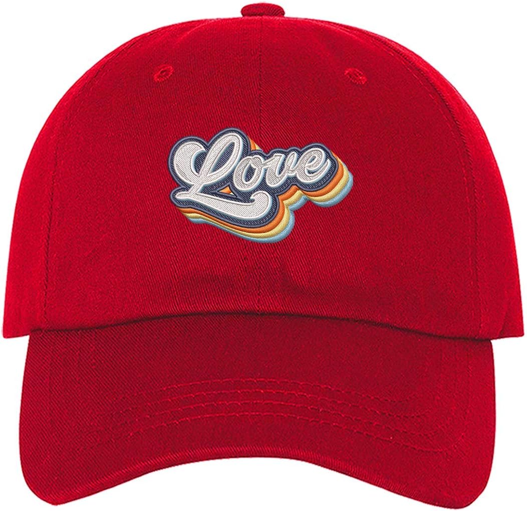Love Retro Embroidered Unisex Baseball Hat - Love Retro Dad Hat - Image 2
