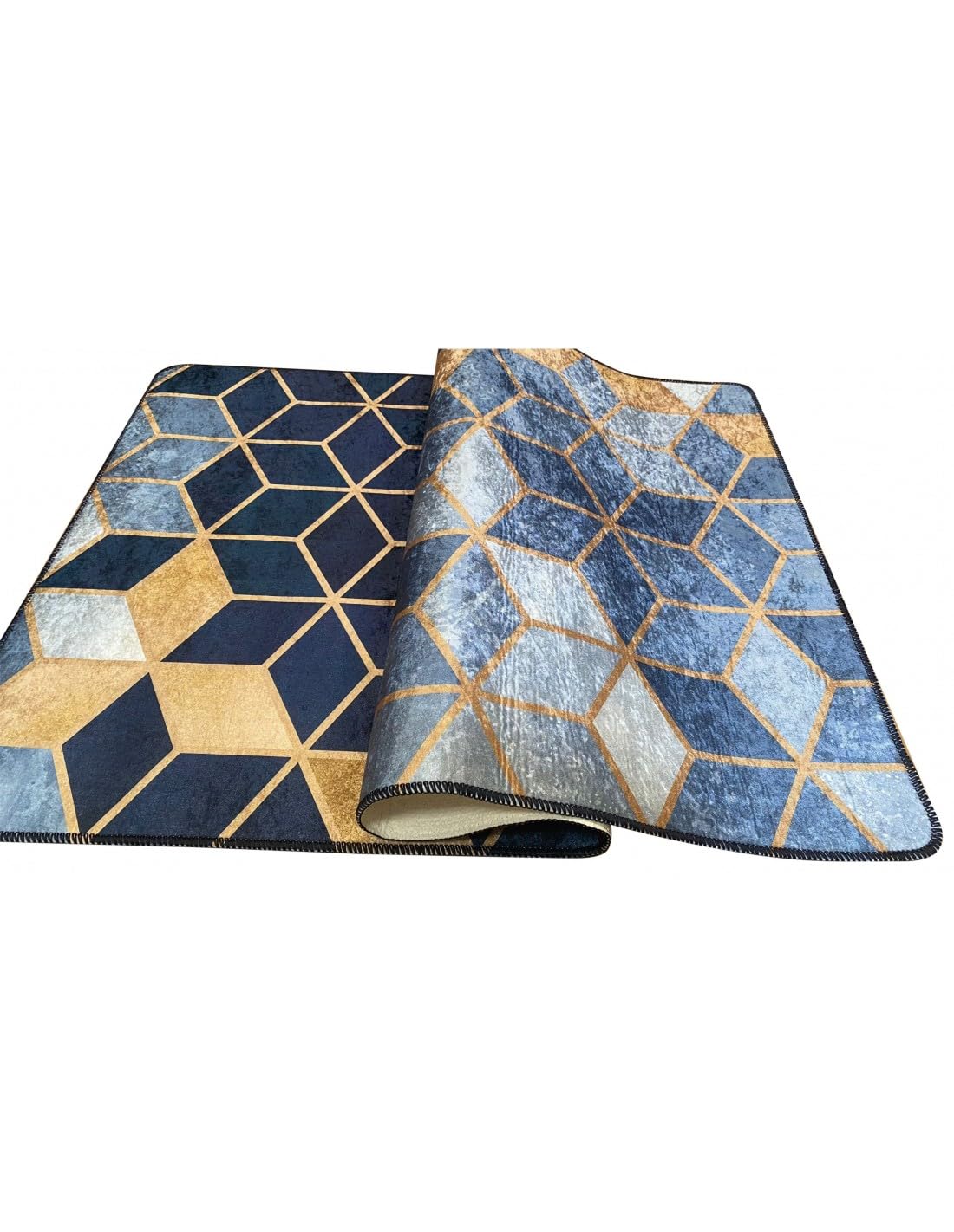 Mani Textile Tapis Luxe Bleu 120x180cm