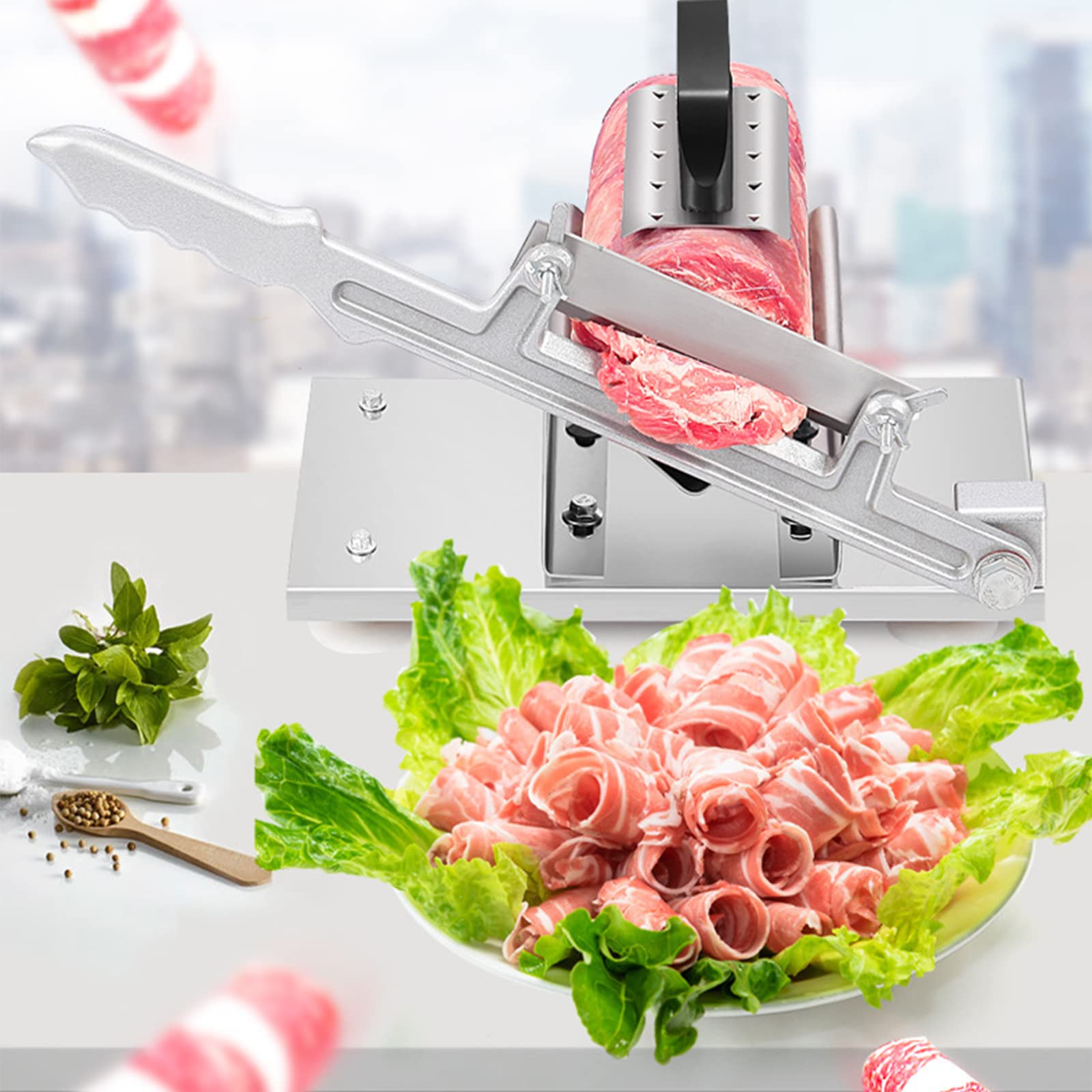 Amazon｜家庭用または業務用の肉スライサー、パン、肉、チーズ、その他