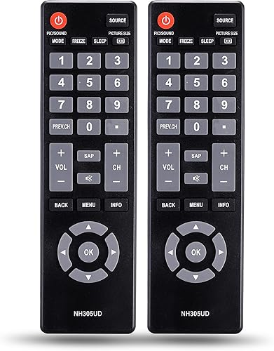 2 Pack NH305UD Remote Control Replacement Fit for Emerson LCD HDTV TV