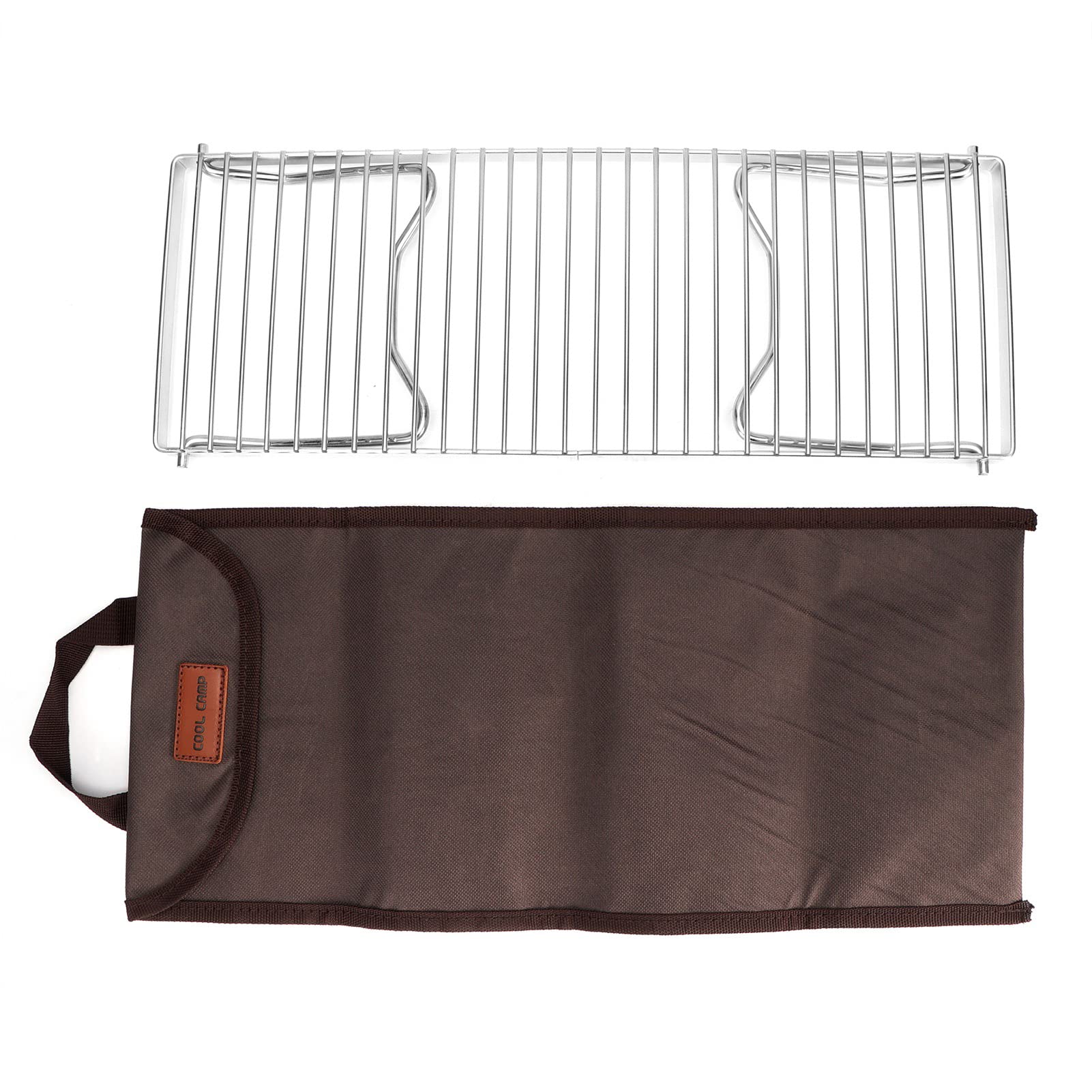 Parrilla Plegable para Fogata, Parrilla para Fogata, Barbacoa Portátil de Acero Inoxidable, Parrilla para Cocinar, Rejilla, Accesorio para Acampar para Jardín de Picnic Al Aire