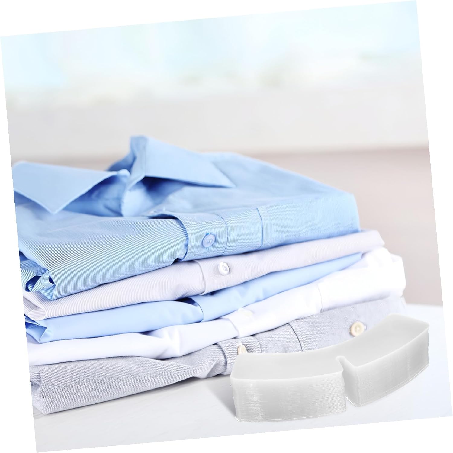 BESTYASH 100pcs Collar Stays for Men Shirt Collar Support Inserts White Plastic