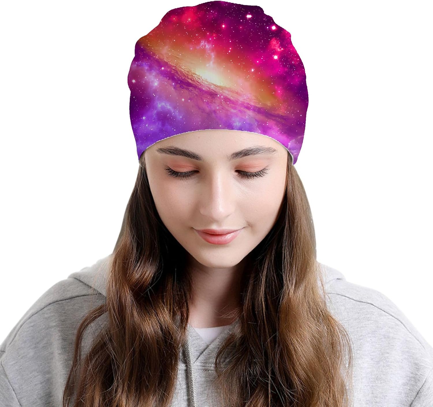 Beautiful Peacock Womens Slouchy Beanie Cotton Chemo Caps Cancer Headwear Hats Turban Baggy Skull Sleep Scarf - Image 2