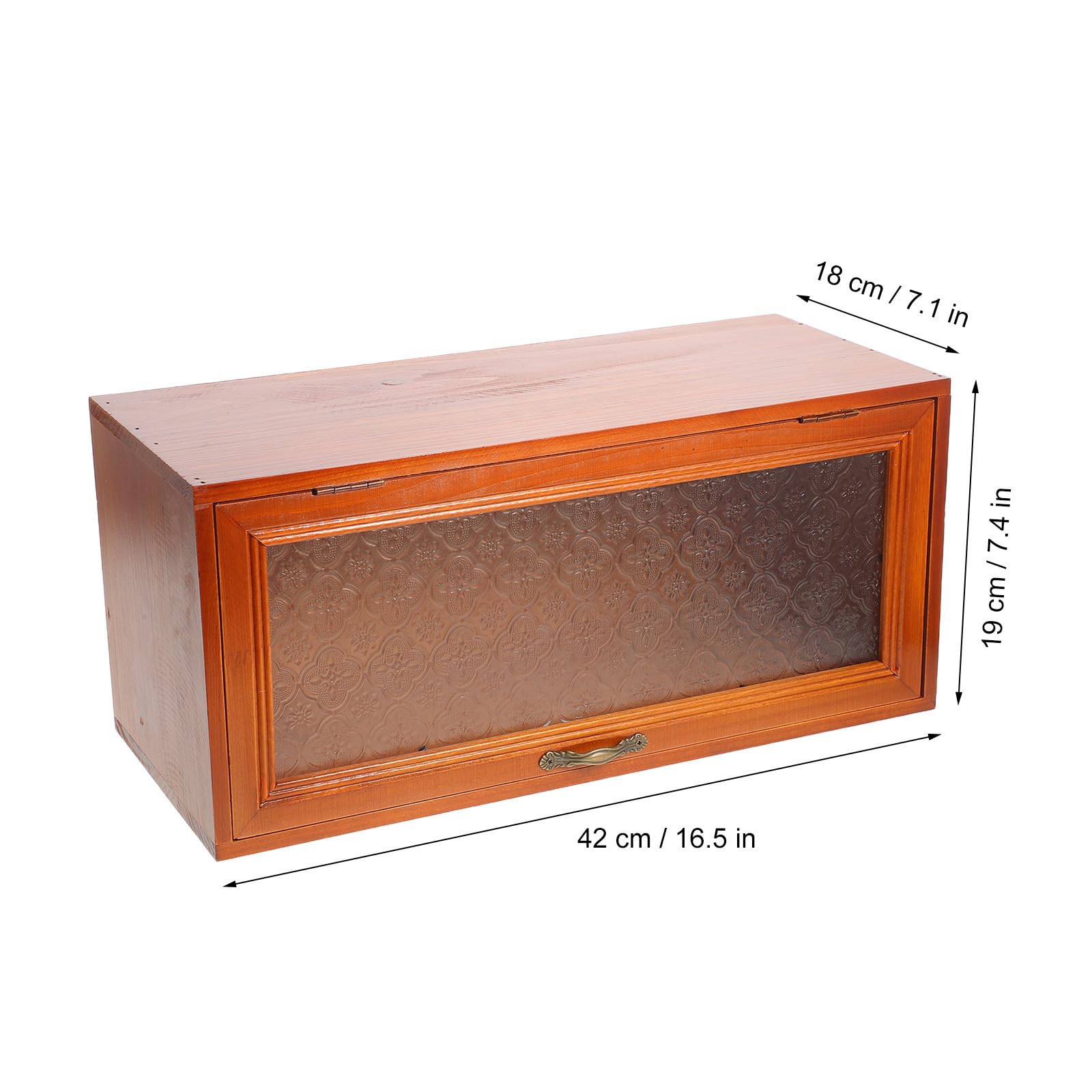 BESTOYARD Scatola Organizer da Tavolo in Legno Vintage Finestra in Vetro