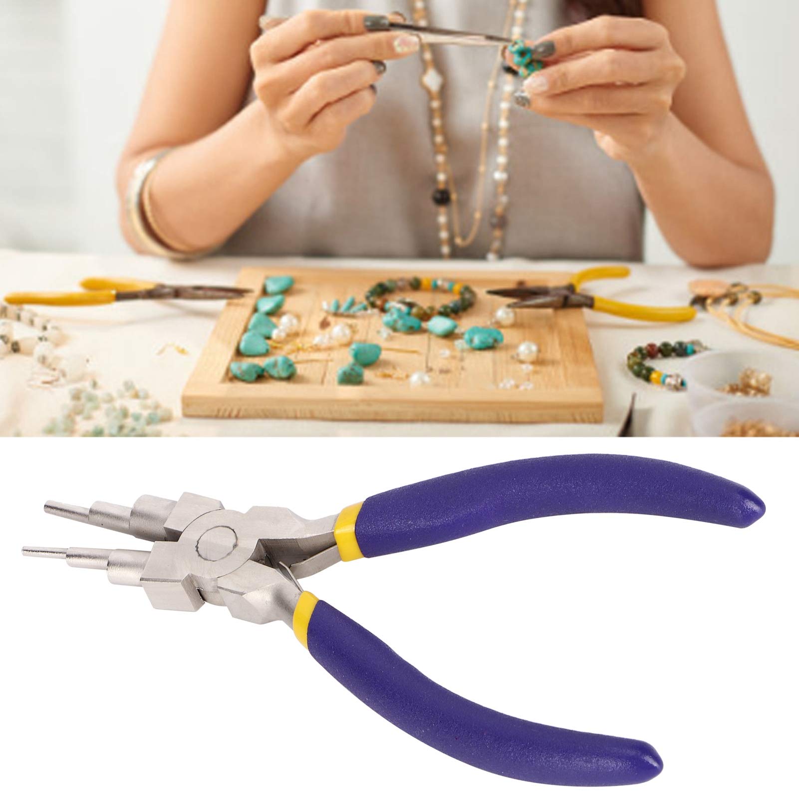 6 In 1 Pinze A Becchi Tondi In Acciaio Al Carbonio Utensili Manuali Per Avvolgimento Di Fili/creazione Di Gioielli/pinze Per La Produzione Di Bail Making Loop