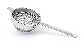 Heart Home Stainless Steel Double Mesh Tea Strainer Chalni 9 cm Diameter (Silver) CTHH018940