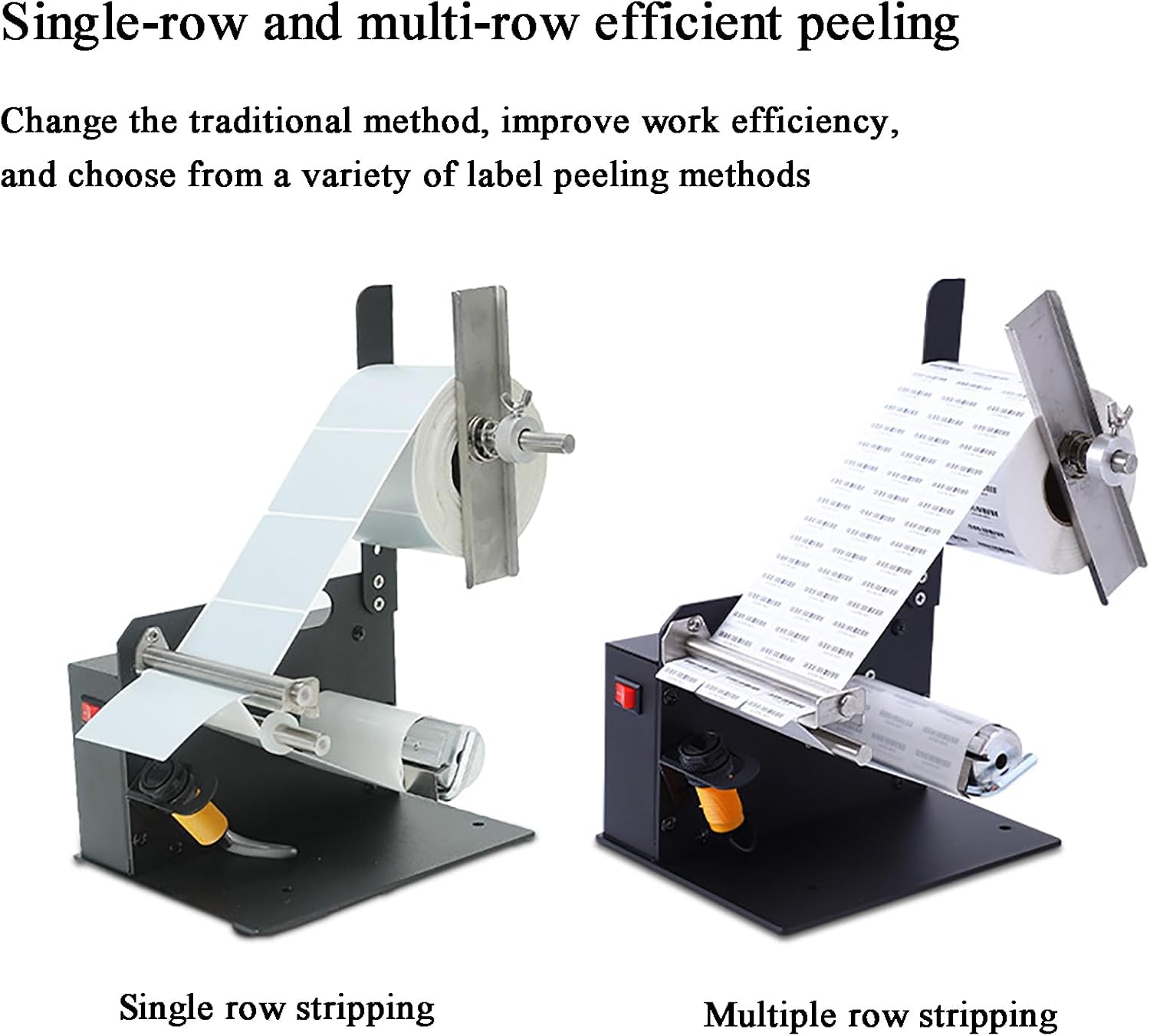 Label Peeling Machine, Portable Automatic Label Dispenser, Peeling Width: 5-110mm/5mm-162mm Optional, Speed: 8inch/s, Label Diameter: 180mm