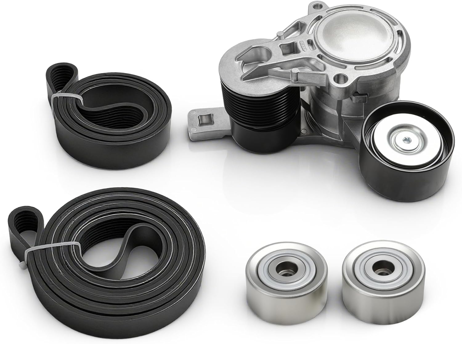 Belt Tensioner Serpentine Belt Idler Pulley Kit for Freightliner M2 112/Cascadia 12.8L 2014-2019, for Western Star 5700XE 12.8L 2016-2019, 38667, 4722000970, 49603, 36742, 50073, 900657