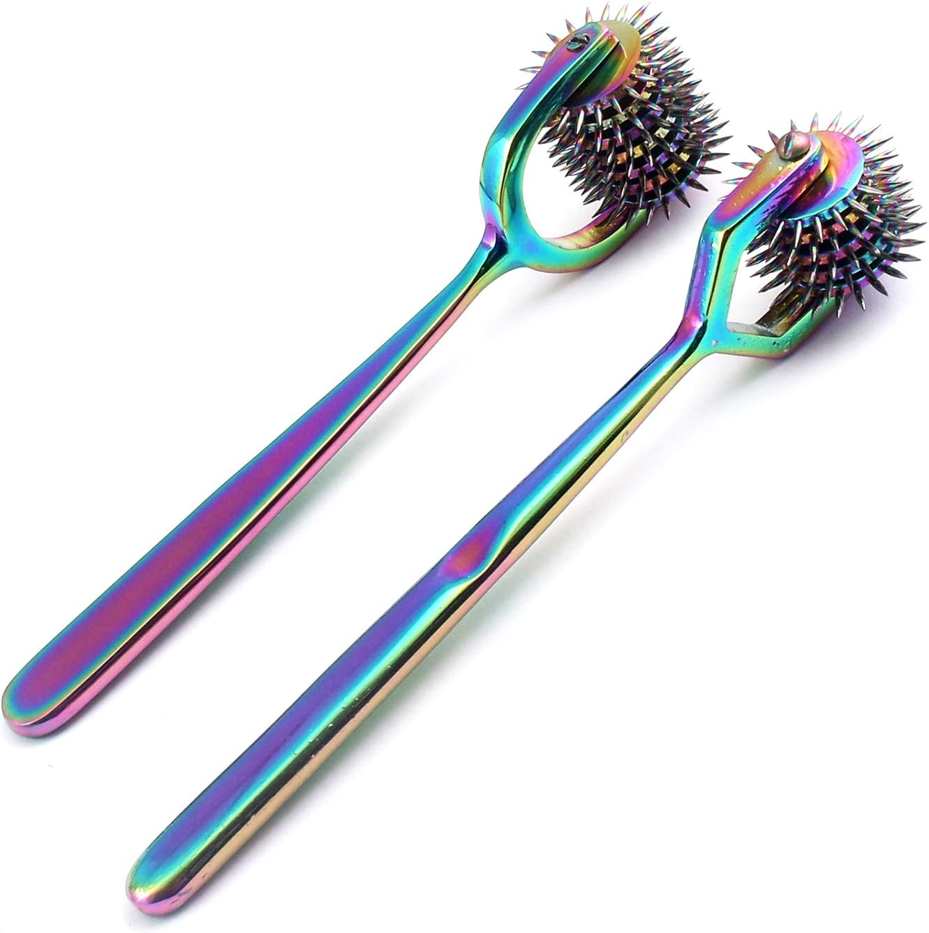 Set of 2 Wartenberg Neurological Pin Wheel Pinwheel 5 & 7 Head Diagnostic Multi Color Rainbow by G.S Online Store