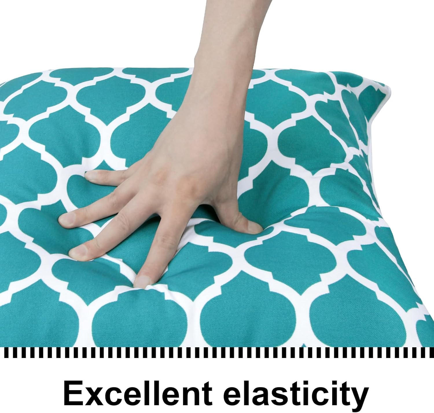 Outdoor Loveseat Cushion Set Patio Deep Seat Cushion for Outdoor Furniture Water Repellent 44'' x 24'' Patio Cushion Set for Couch, Bench and Swing, Fade Resistant (Aqua Plaid)