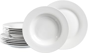 Ritzenhoff & Breker Dinner Service, Porcelain, White, 12-Piece