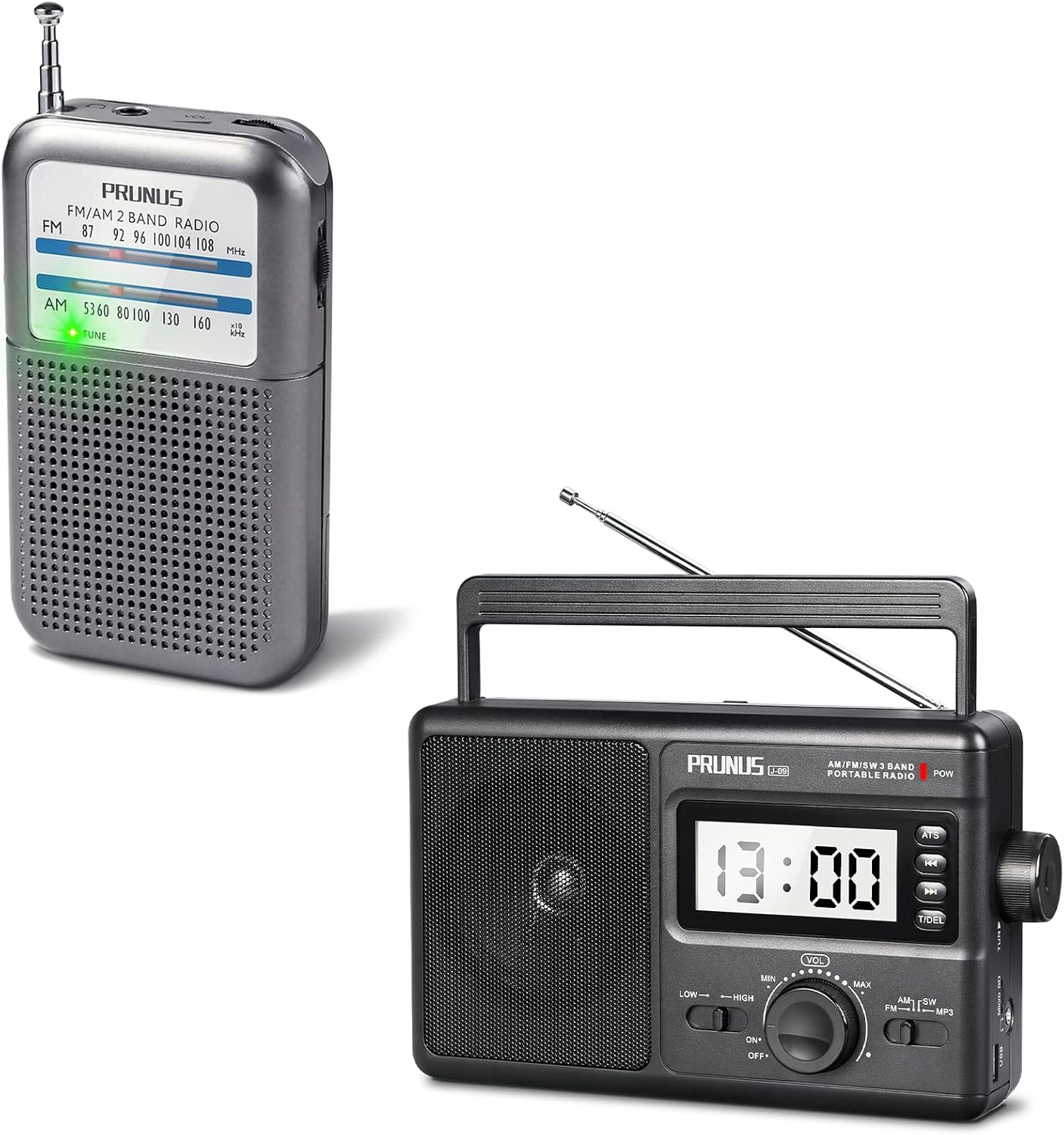 PRUNUS DE333 Portable Radio Mini AM FM Pocket Transistor