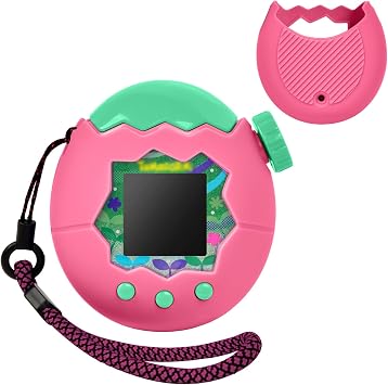 ANKHOH Silicone Case for Tamagotchi Paradise with Lanyard, Pink