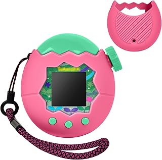 タマゴッチパラダイス (Tamagotchi Paradise) Connect機能対応 ケース着用まま接触通信可能, シリコンケース カバー 保護ケース 衝撃吸収 のフィット感 すべり止め 持ちやすい 対応タマゴッチパラダイス専用 (ピンク)