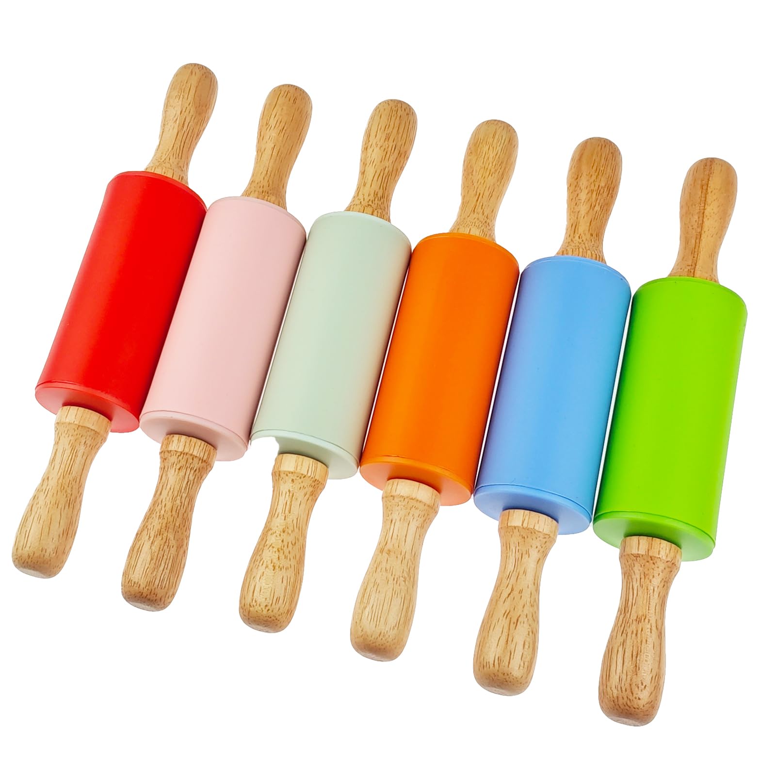 JUJIAN Mini rouleau de 15 pièces, 15 pouces, rouleau pour cuisson de cuisine, petit rouleau pour pâte à sucre pour enfants, fondant JUJIAN Mini rouleau de 15 pièces, 15 pouces, rouleau pour cuisson de cuisine, petit rouleau pour pâte à sucre pour enfants, fondant
