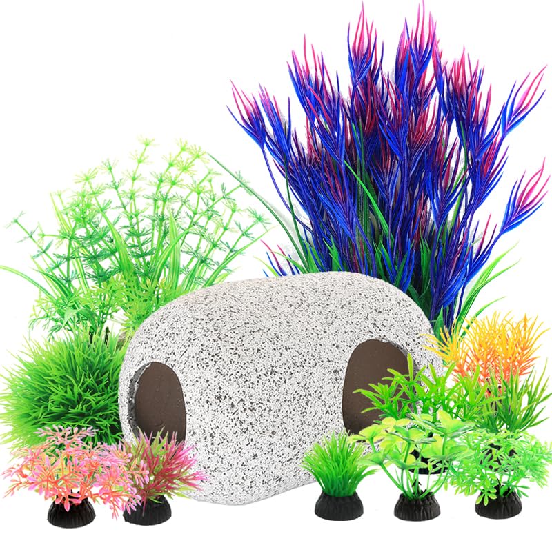 Image of 12Pcs Cave Hideouts for Betta Fish,Tanks, Caves & Rock Decor for Fish Decorations