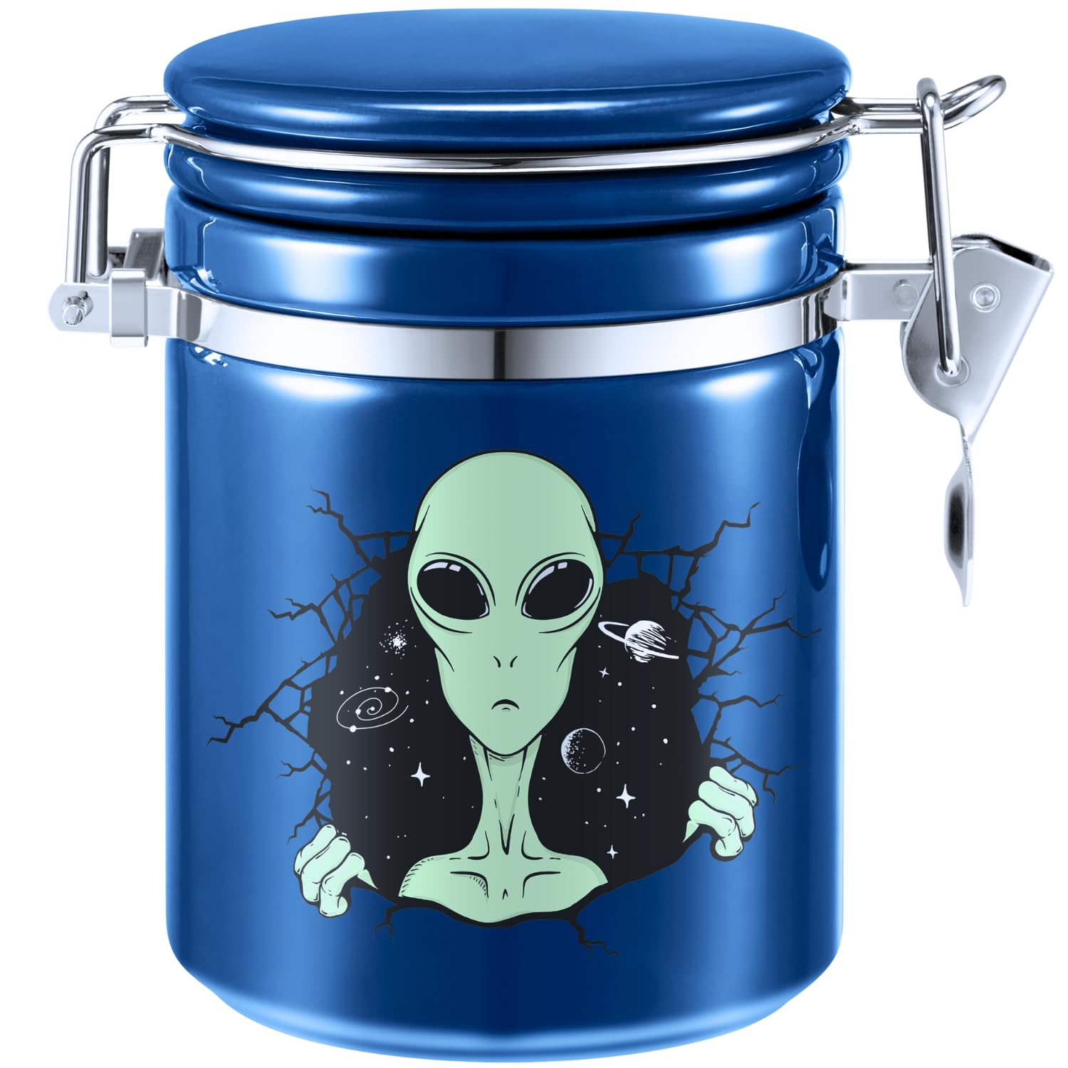 Geruchsdichter Aufbewahrungsbehälter (500 Ml) – Astronauten-Design Aus Keramik