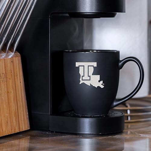 Miniatura 3 de Rico Industries NCAA - Taza Bistro negra mate de 15 onzas, para bebidas calientes o frías, logotipo del equipo grabado para una sensación única