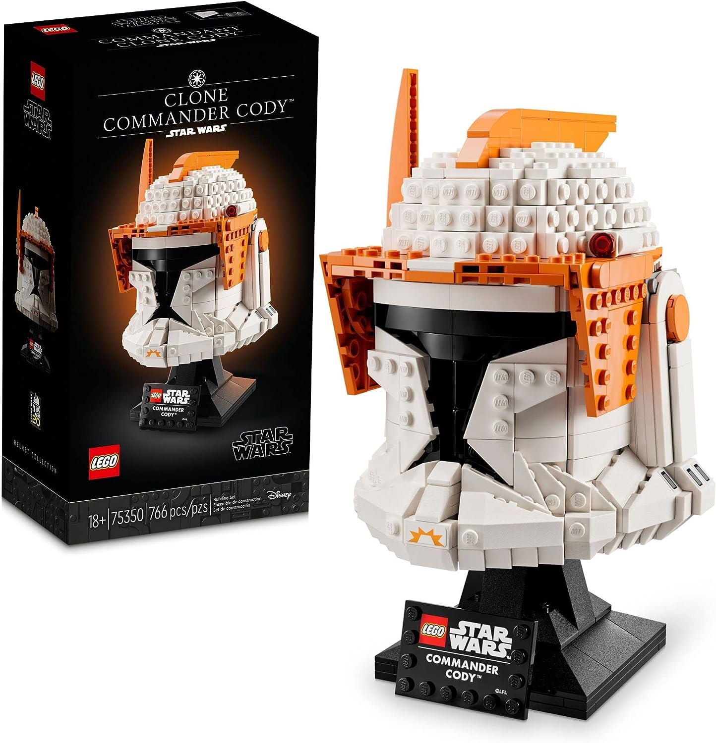 Lego Star*Wars Clone Commander Cody Helmet 75350 Collectible Building Set - Featuring Authentic Details, Office Decor Display Model for Adults, The Clone Wars Collection Memorabilia and Gift Idea