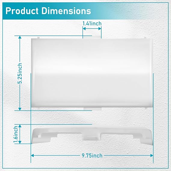 S53740000 Heater Exhaust Fan Light Lens Cover for Broan Nutone Heater Ventilation Models 605P 660 660P 660RP 665 665F 665N 665RF 665RP 665RSP 668 668RP VH668P 53740R - Bathroom 53740R Vent Lens