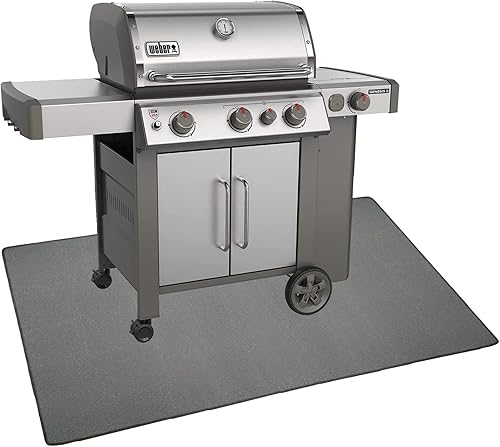 Tapete de barbacoa para parrilla al aire libre, 50 x 38 pulgadas, tapetes resistentes y gruesos debajo de la parrilla, protector de suelo