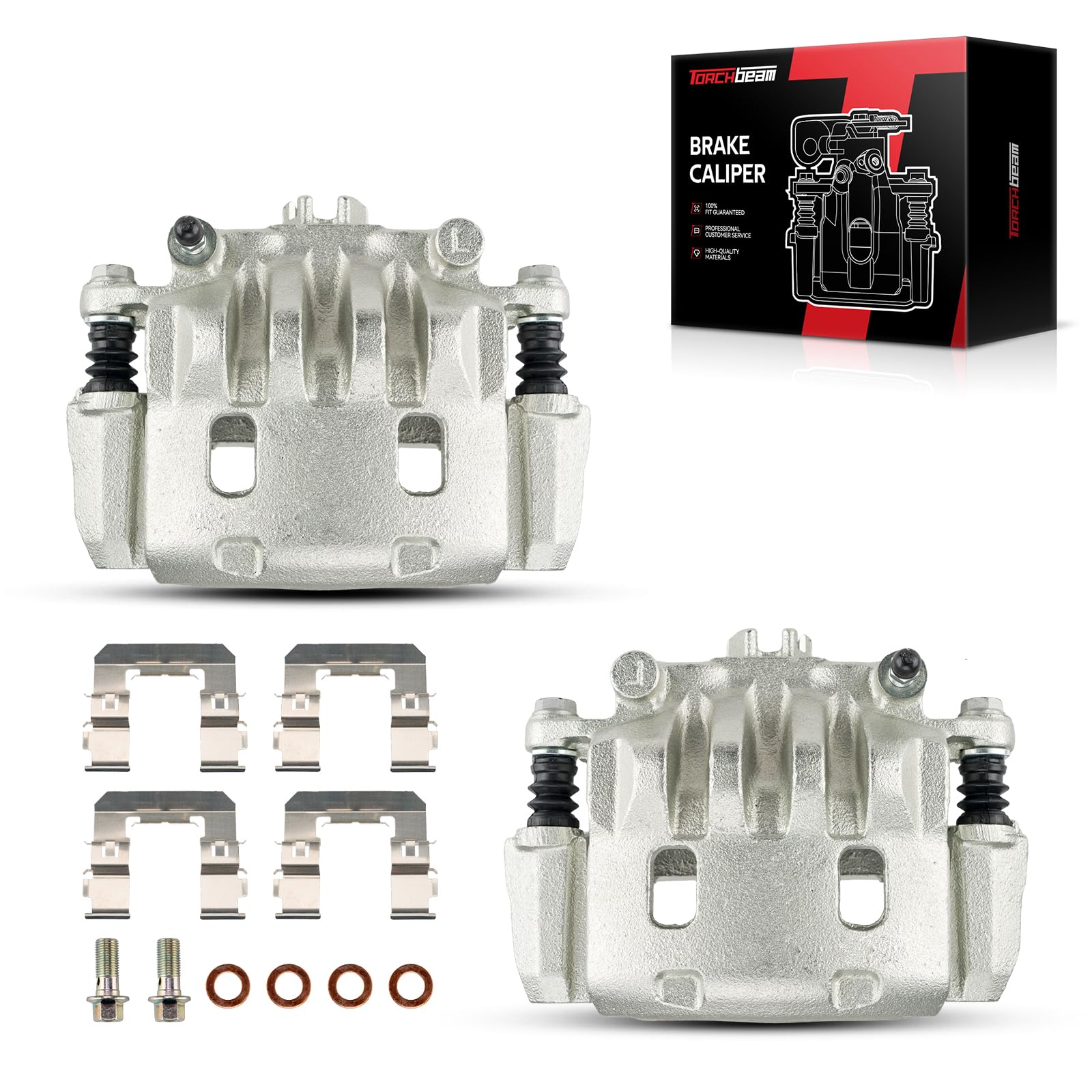 Torchbeam Front Brake Calipers Set for Subaru 2014-2018 Forester 2.5L, Subaru 2003-2013 Forester, Subaru 2010-2014 Outback 2.5L, Front Left and Front