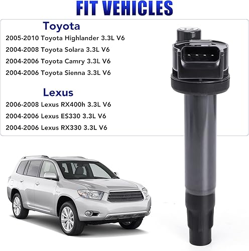 Miniatura 3 de Juego de 6 bobinas de encendido para Toyota Sienna Highlander Solara Lexus RX330 ES330 RX 330 ES 330 ES 330 bobinas 3.3L sustituye a UF506