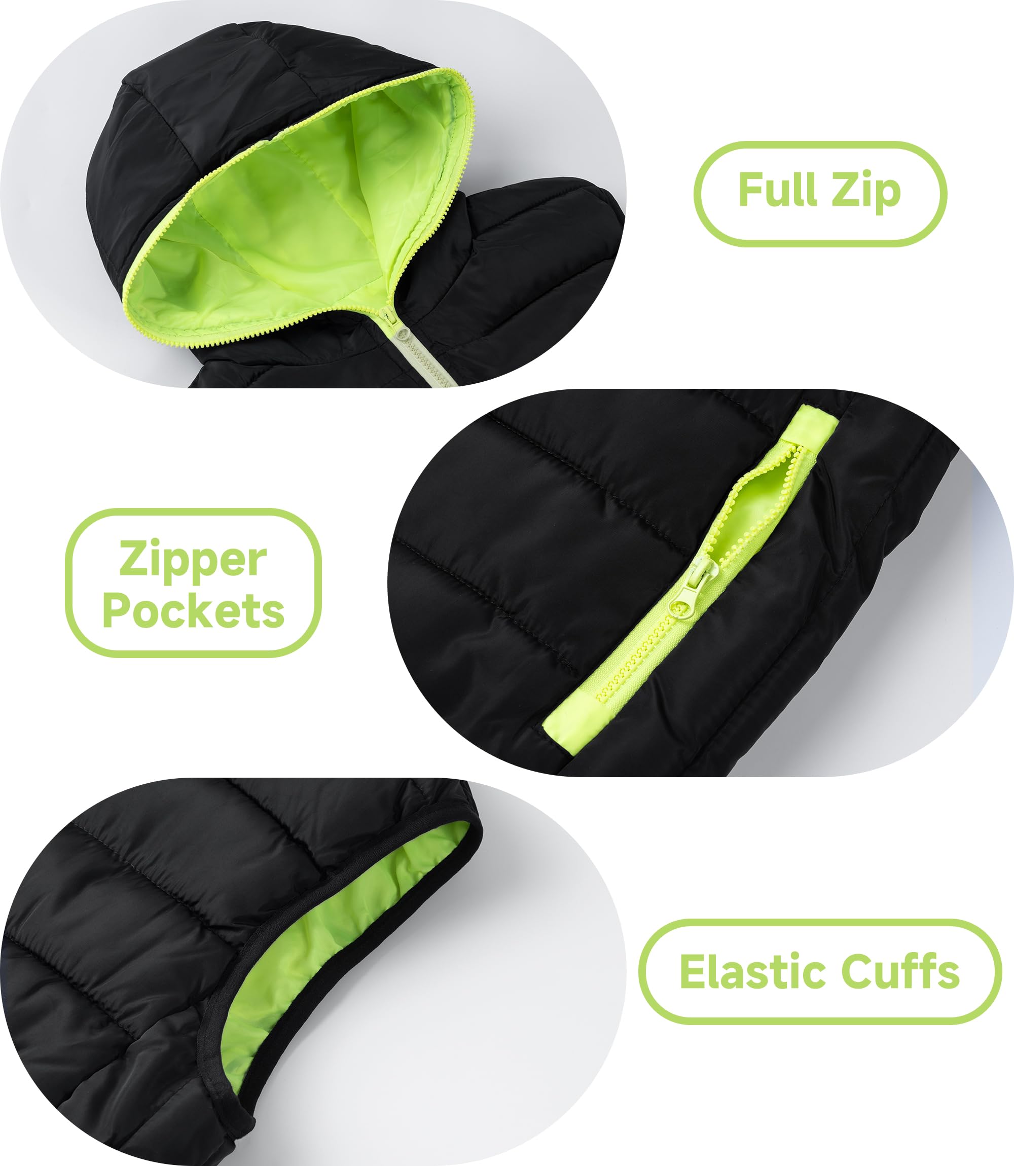 Chaleco Acolchado para Niños Invierno Cálido Niño Sin Mangas Chaqueta con Capucha