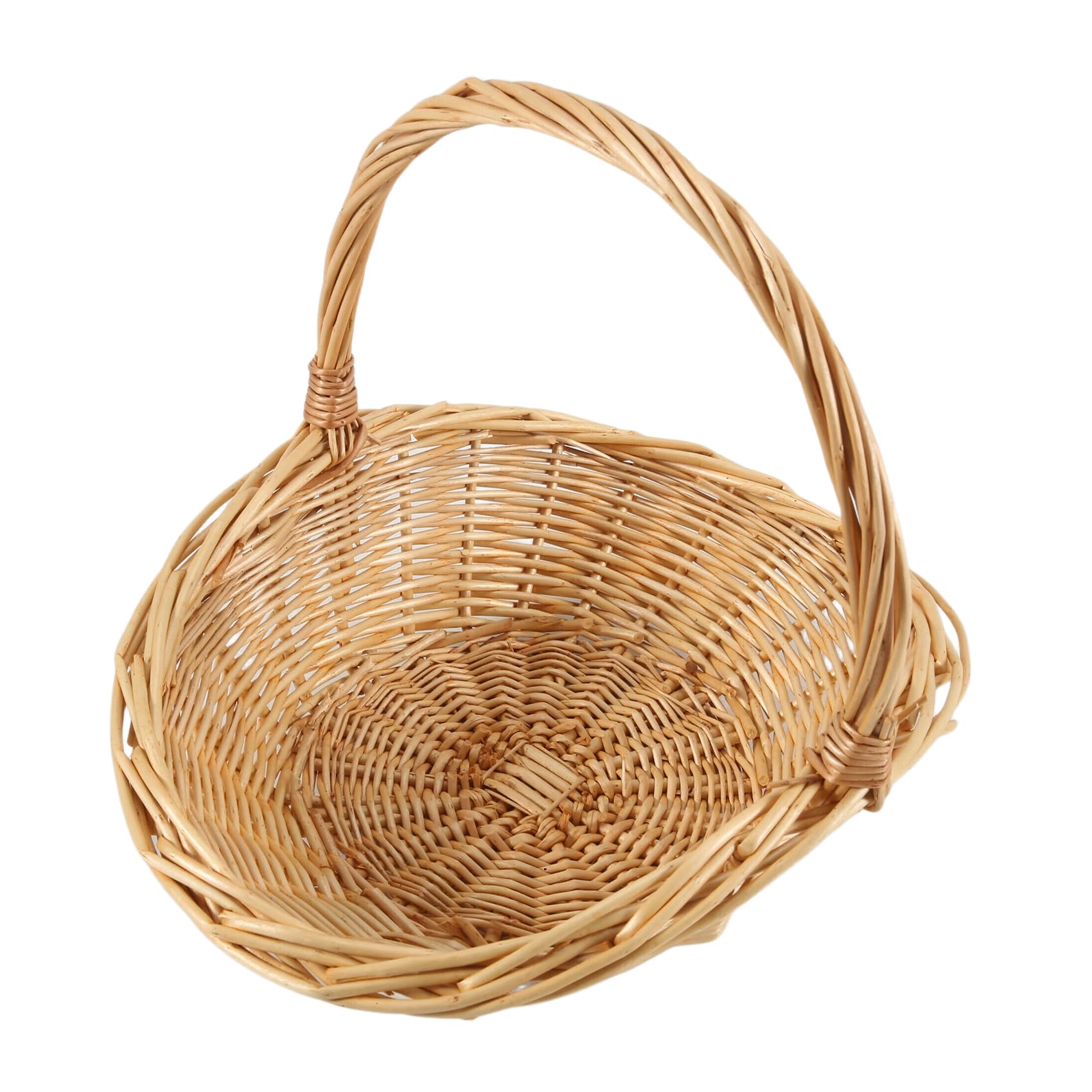 Butyge Wicker Basket Wicker Shopping Basket with Handle, Gift Hamper Basket, Picnic Baskets, Kitchen Basket Large