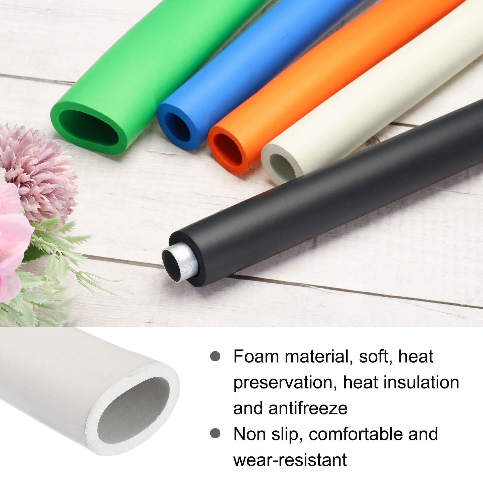 Rebower 30mm ID Pipe Insulation Tubing 6mm Thick Heat Preservation Foam Tube - Image 3