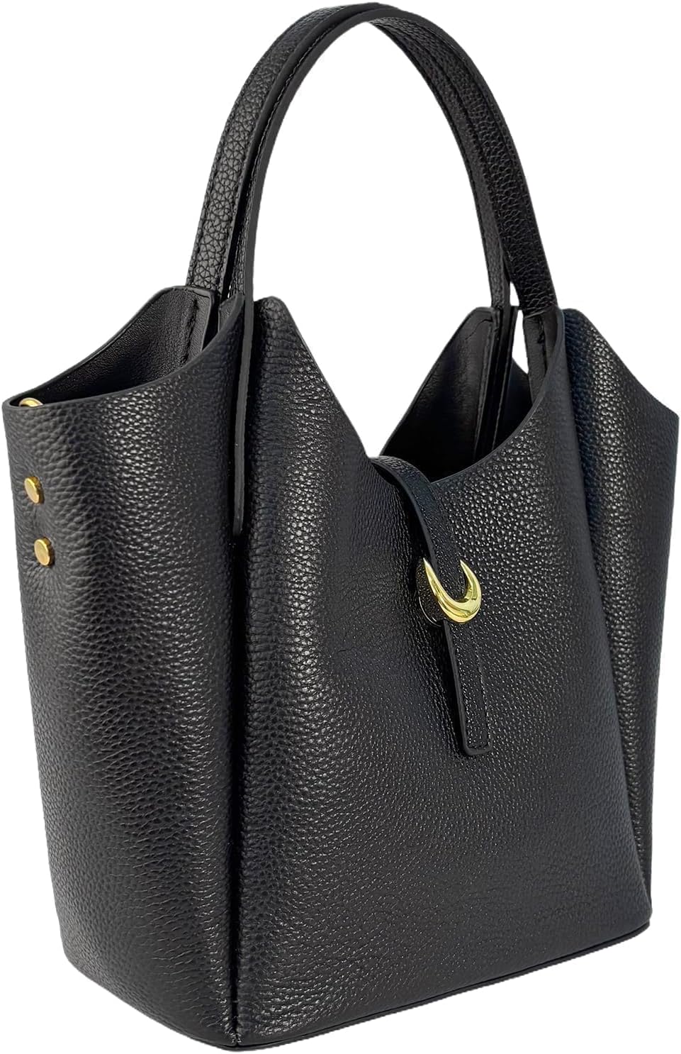 Eiyye Genuine Leather Bucket Bag for Women Bucket Purse Handbag Casual Shoulder Crossbody Bag for Work Travel Shopping - Image 9