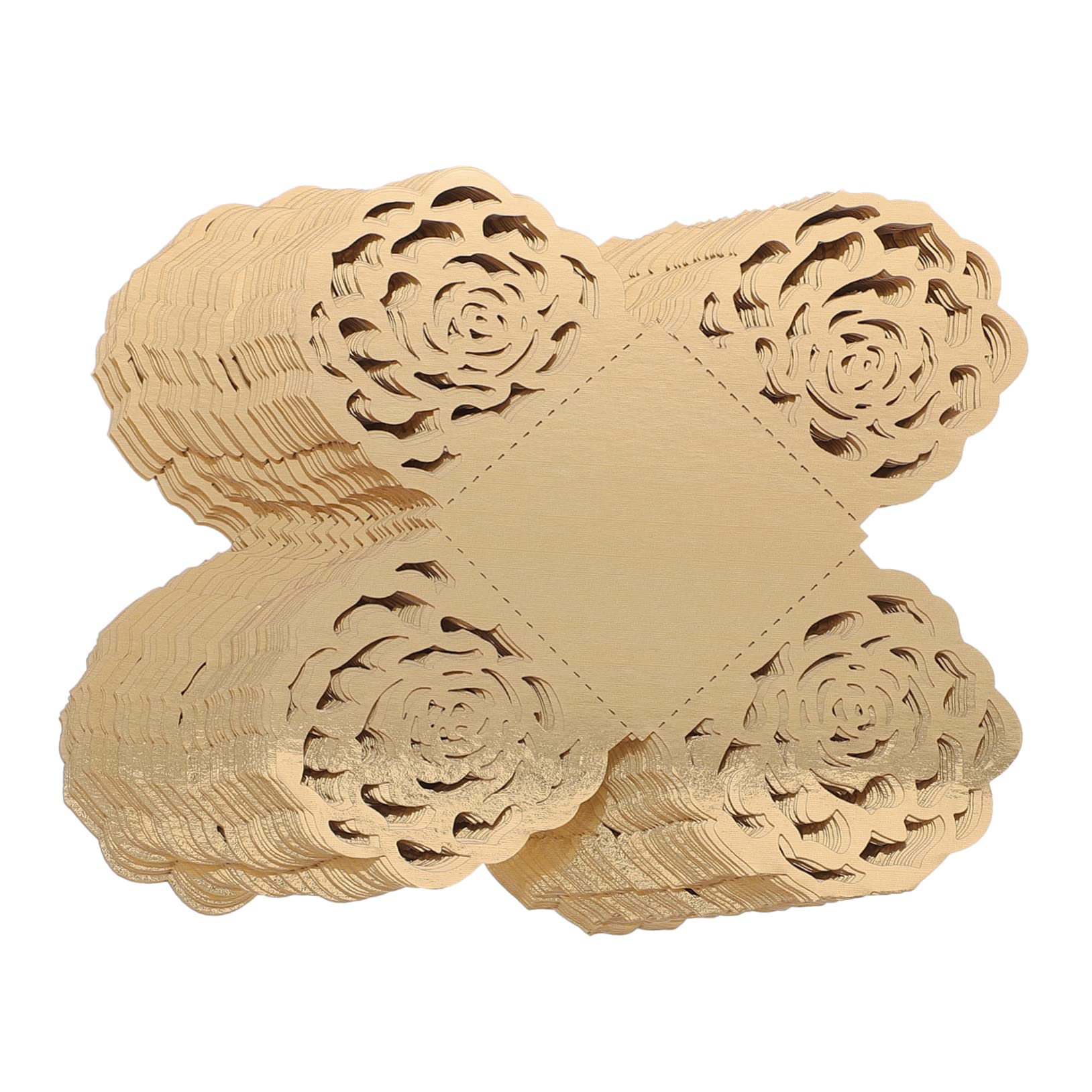 Cabilock 200pièces Caissettes Chocolat Dorées à Motif Floral pour Mariage Fêtes Et Décoration De Desserts