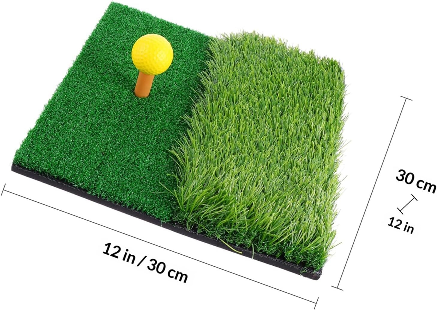 Didiseaon Golf Practice Net Set with Nylon Training Net, Portable 30x30cm Hitting Mat, 3 Rubber Tees and 6 Yellow Pu Balls for Indoor and Outdoor Golf Training