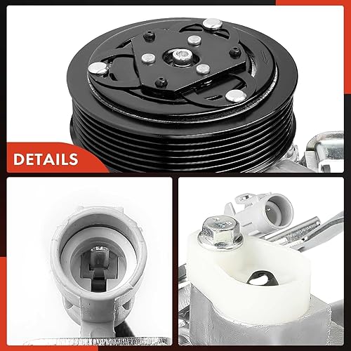 Miniatura 8 de A-Premium Compresor de aire acondicionado con embrague compatible con Subaru XV Crosstrek 2.0L 2014-2015