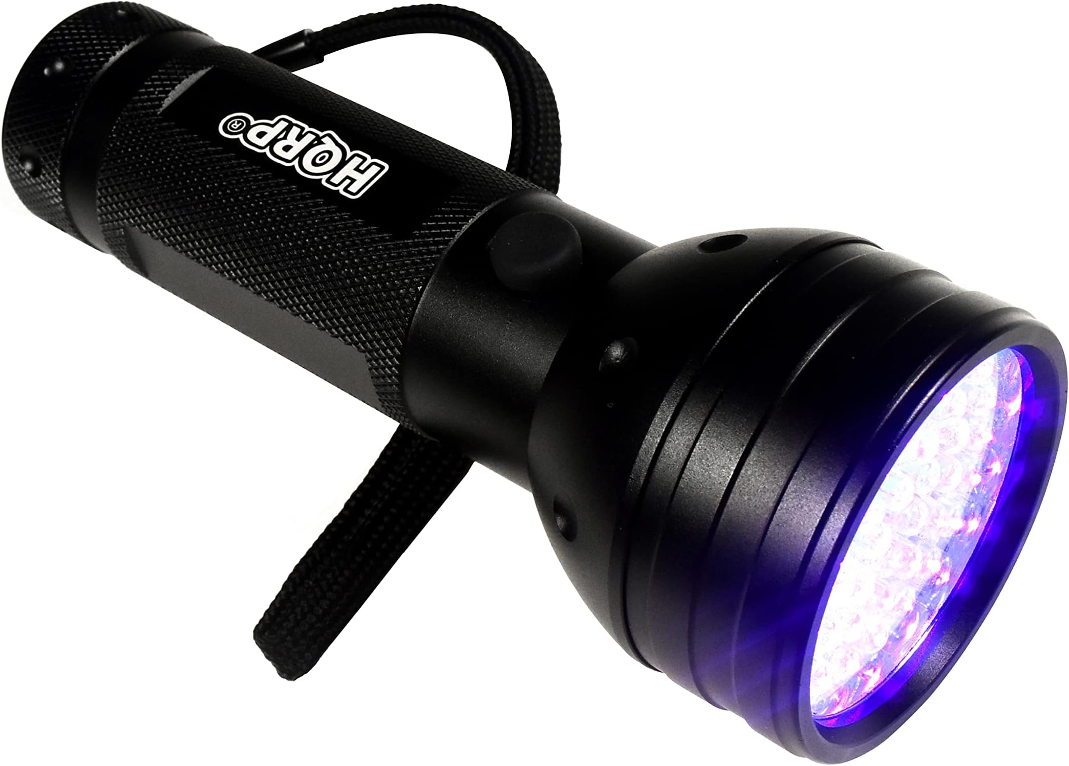 HQRP 390 nM 51 LED Flashlight Blacklight for Hotel Room Inspection, Saliva Sperm Identification, Pet Urine Detection, Scorpion Hunting, Security Control, Leak Detection, etc.