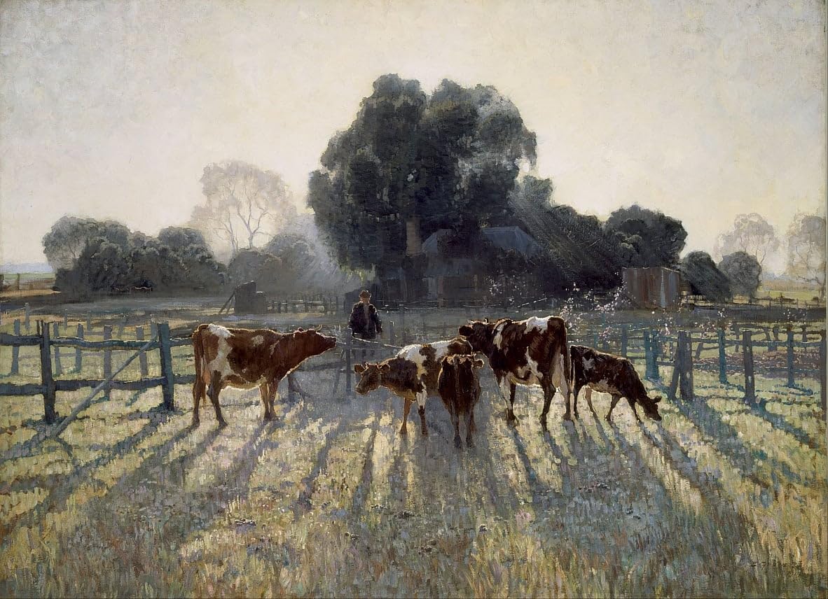 Cuadro sobre lienzo SERENDIPITP Escarcha primaveral de Elioth Gruner 60x90cm 5