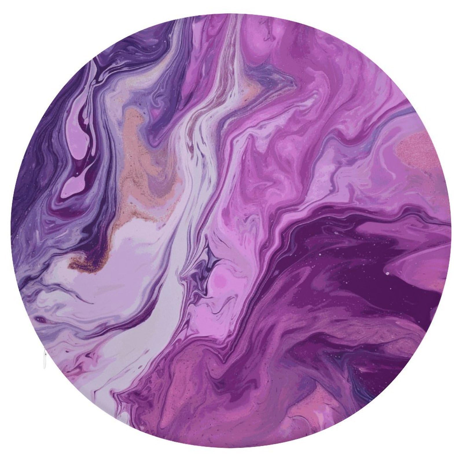 Wsoihfec Style Marble Purple Colorful Seat Cushion Round Chair Pad
