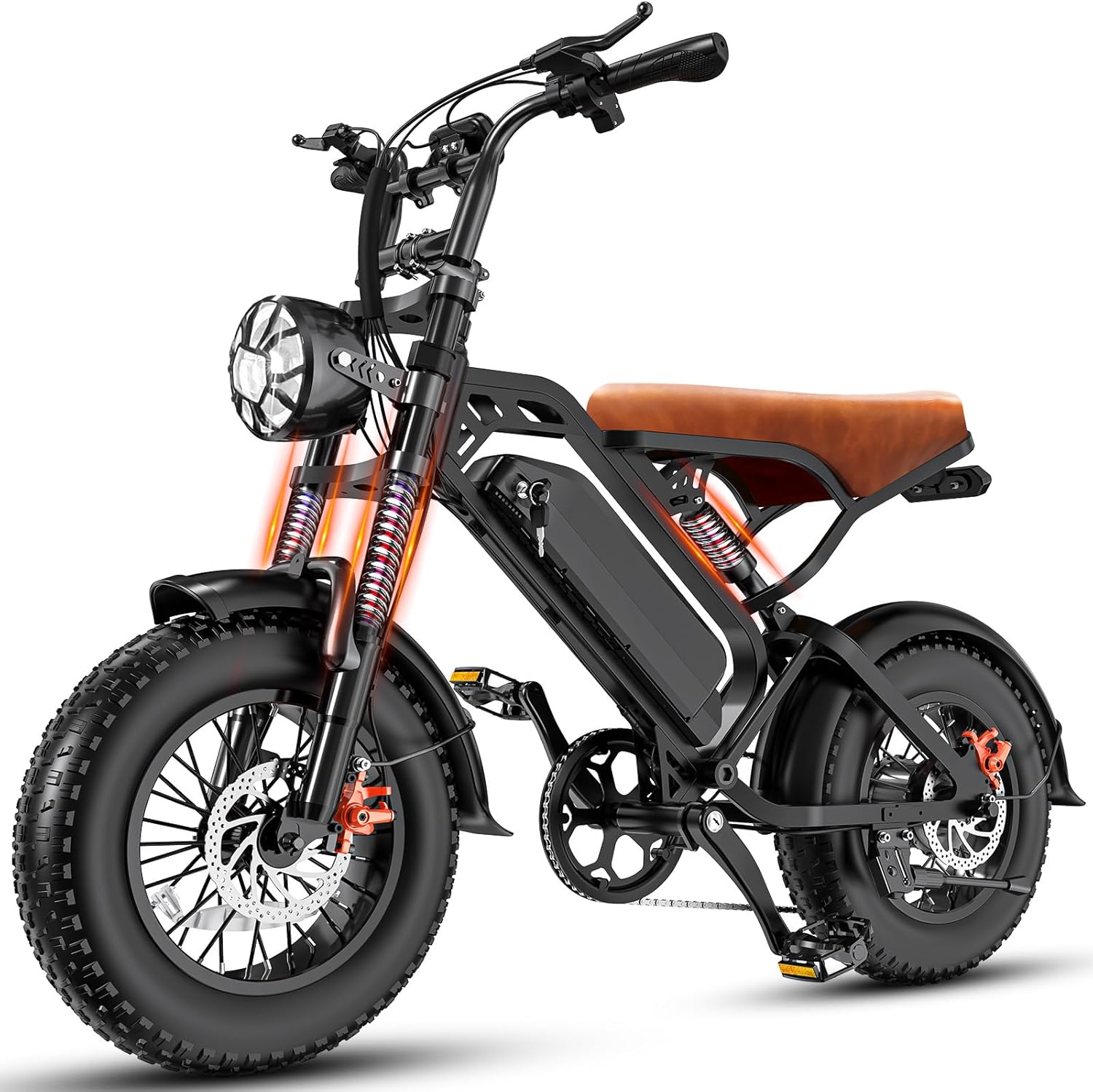 Heavy-Duty Foldable Electric Bike for Adults with 7-Shock Suspension