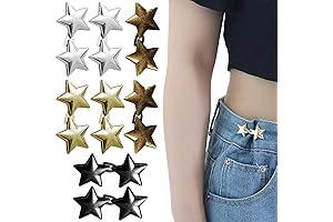 8 Sets Instant Fit Fixer: No Sew, Button-On Pant Waist Tighteners