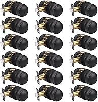 Vista 31 de KNOBWELL 8 Pack Black Door Knob for Hallway and Closet, Keyless Interior Passage Function, Round Non-Locking, Matte Black Handle