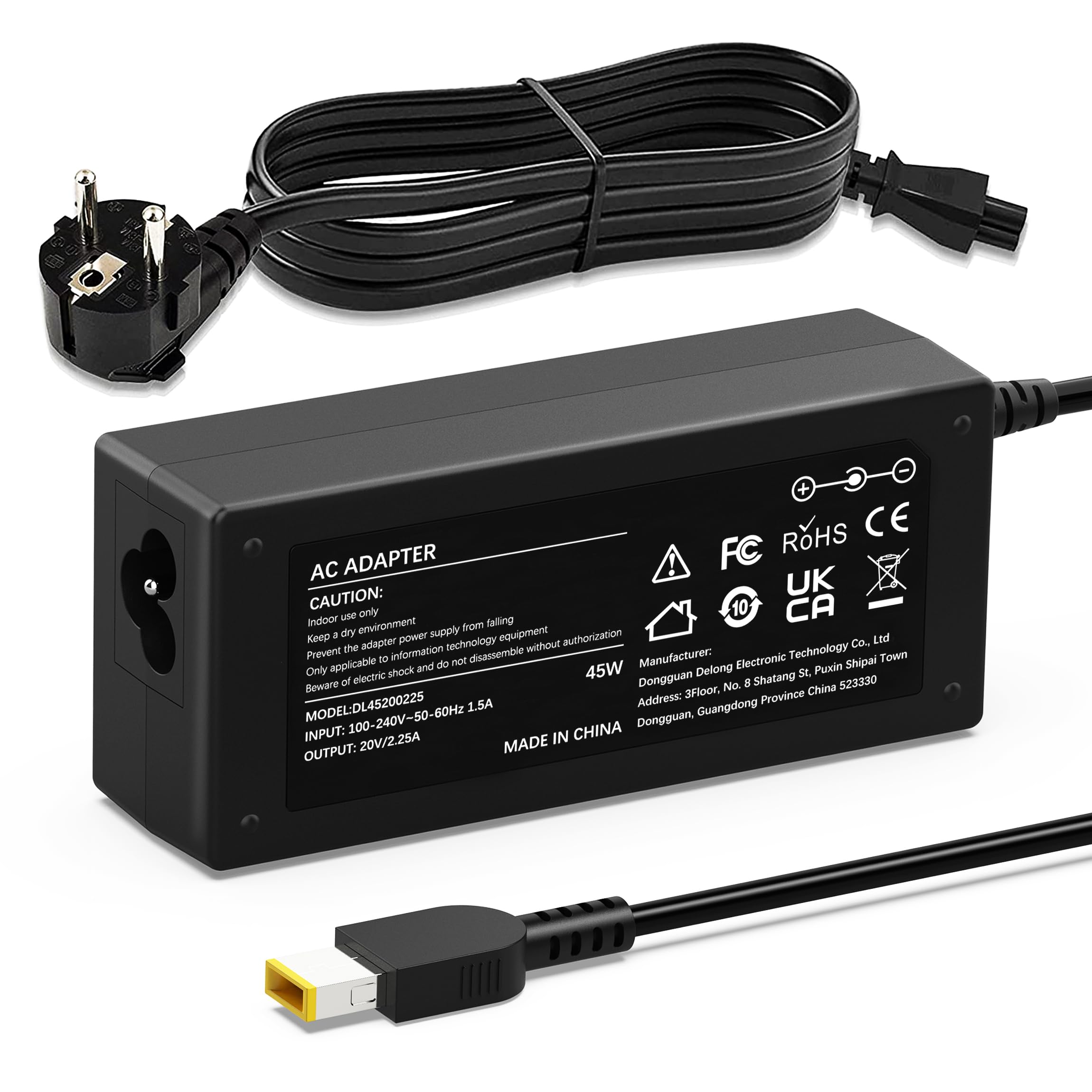VUOHOEG Laptop Ladekabel Ladegerät Netzteil für Lenovo ThinkPad IdeaPad Yoga Chromebook Adapter Charger