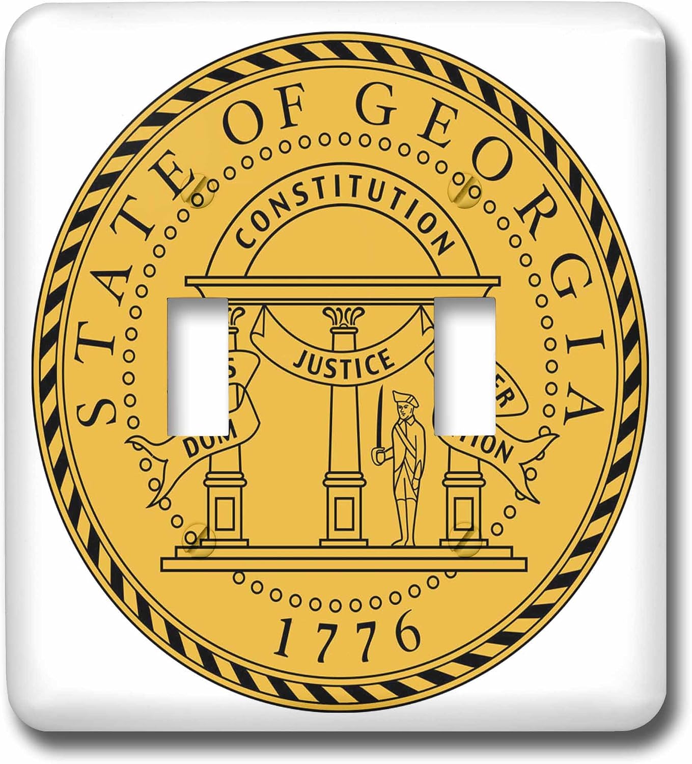3dRose lsp_55406_2 State Seal of Georgia (PDUS) Double Toggle Switch