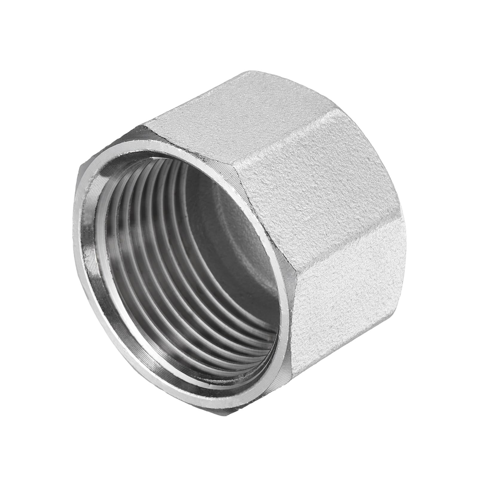 Embout hexagonal en acier inoxydable 304 avec filetage femelle 1" NPT pour étanchéité plomberie