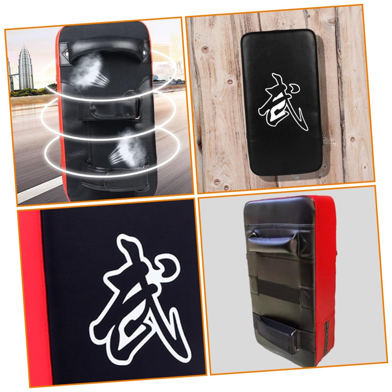 Boxpolster Verdickt Pu-Leder Schlagpolster Für Kickboxen Kampfsport Sparringsausrüstung 15.00X7.87X3.94In Gespanntes Kick-Pad Für Boxtraining Muay Thai Taekwondo