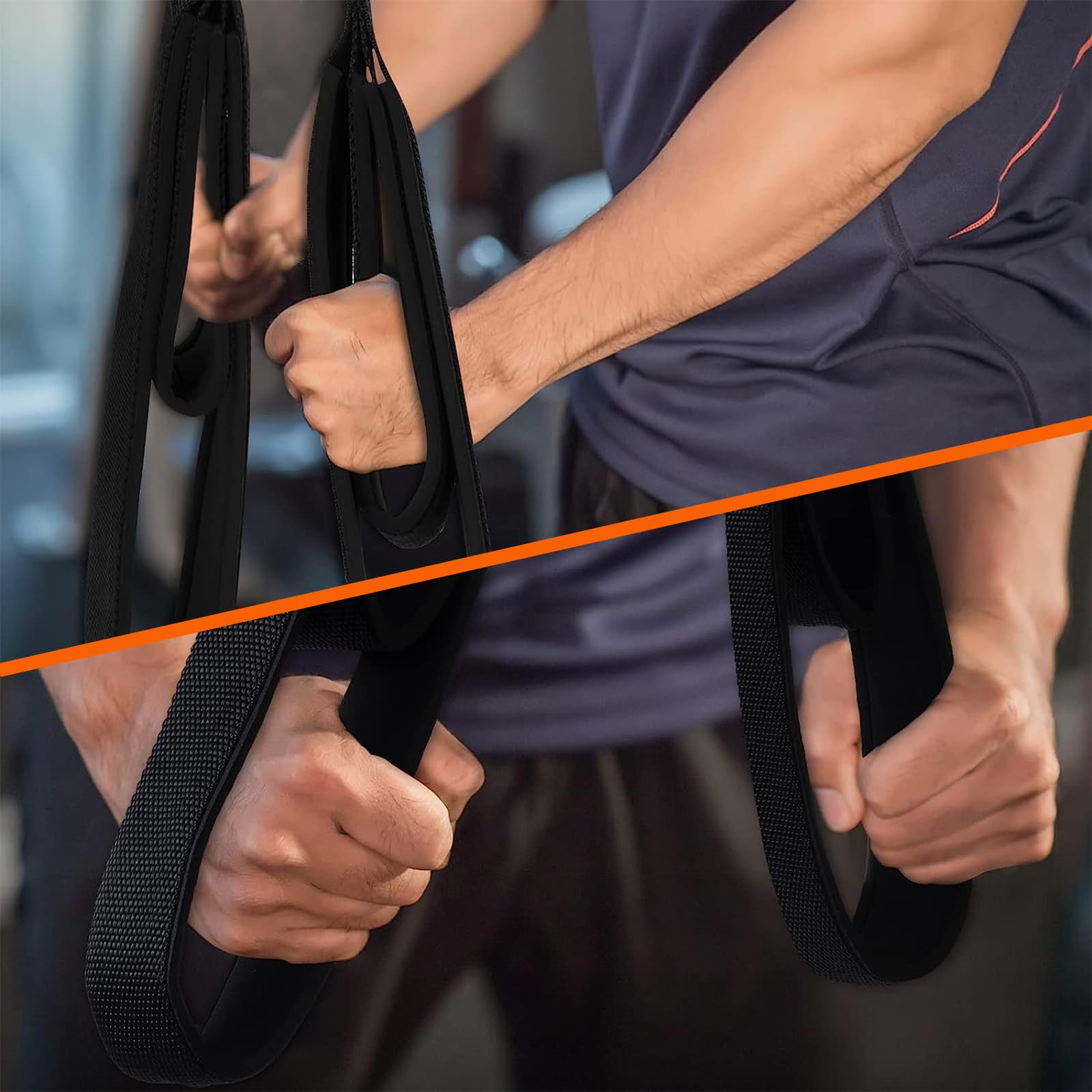 Trizepsseil,Trizepsseil Kabelbefestigung,Trizeps-Pull-Down-Seil für Push-Downs, Crunches, Facepulls für Professionelles Fitnessstudio Schwarz