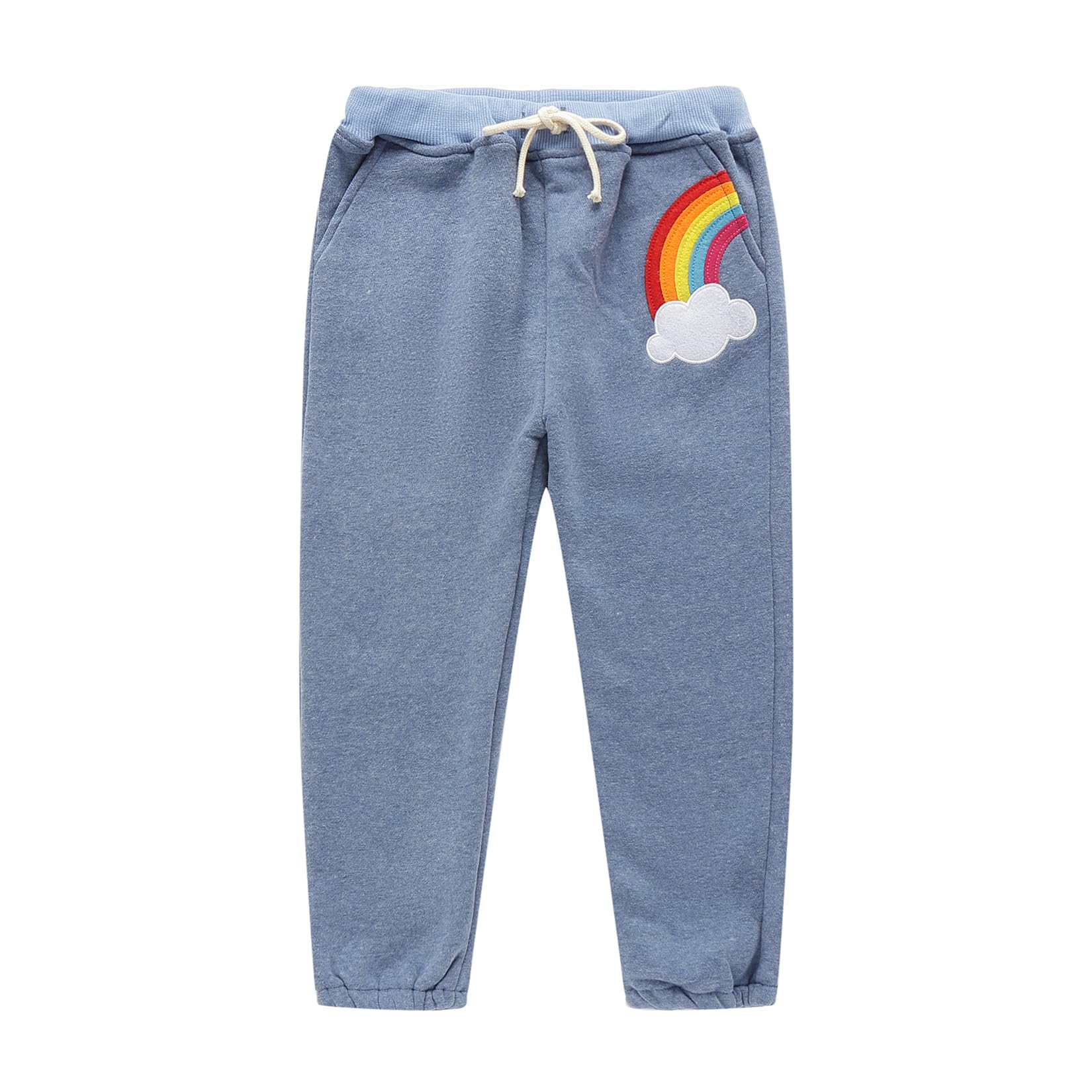 Mud Kingdom Kids Fleece Jogger Pants Winter Cute Bear