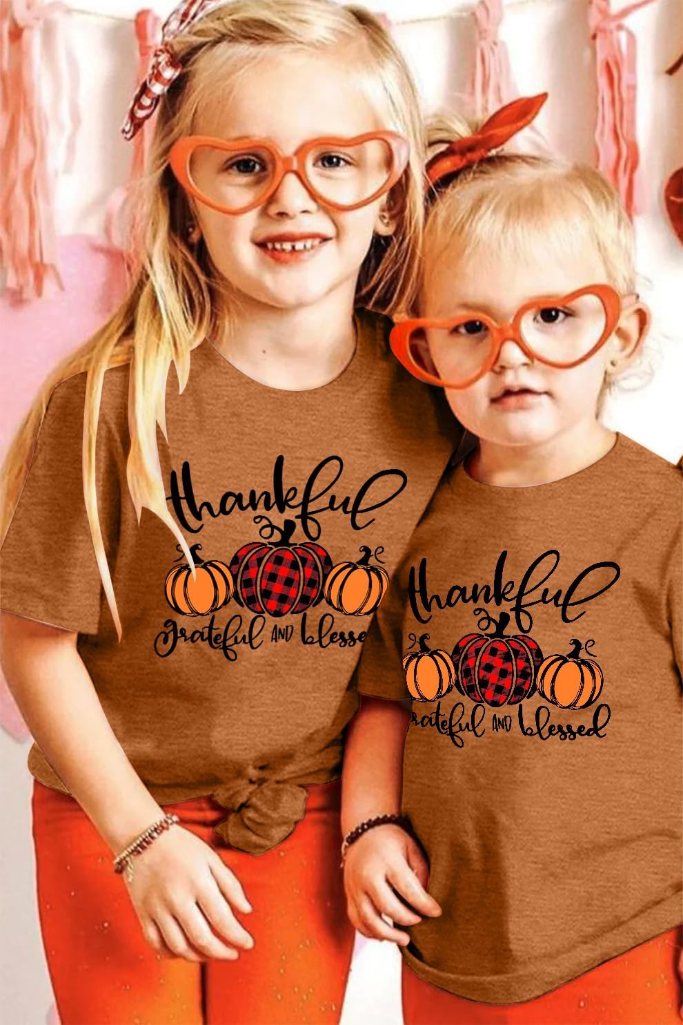 Thankful Grateful Blessed Shirts Toddler Boys Girls Thanksgiving Pumpkin T-Shirt Graphic Fall Tshirts - Image 3
