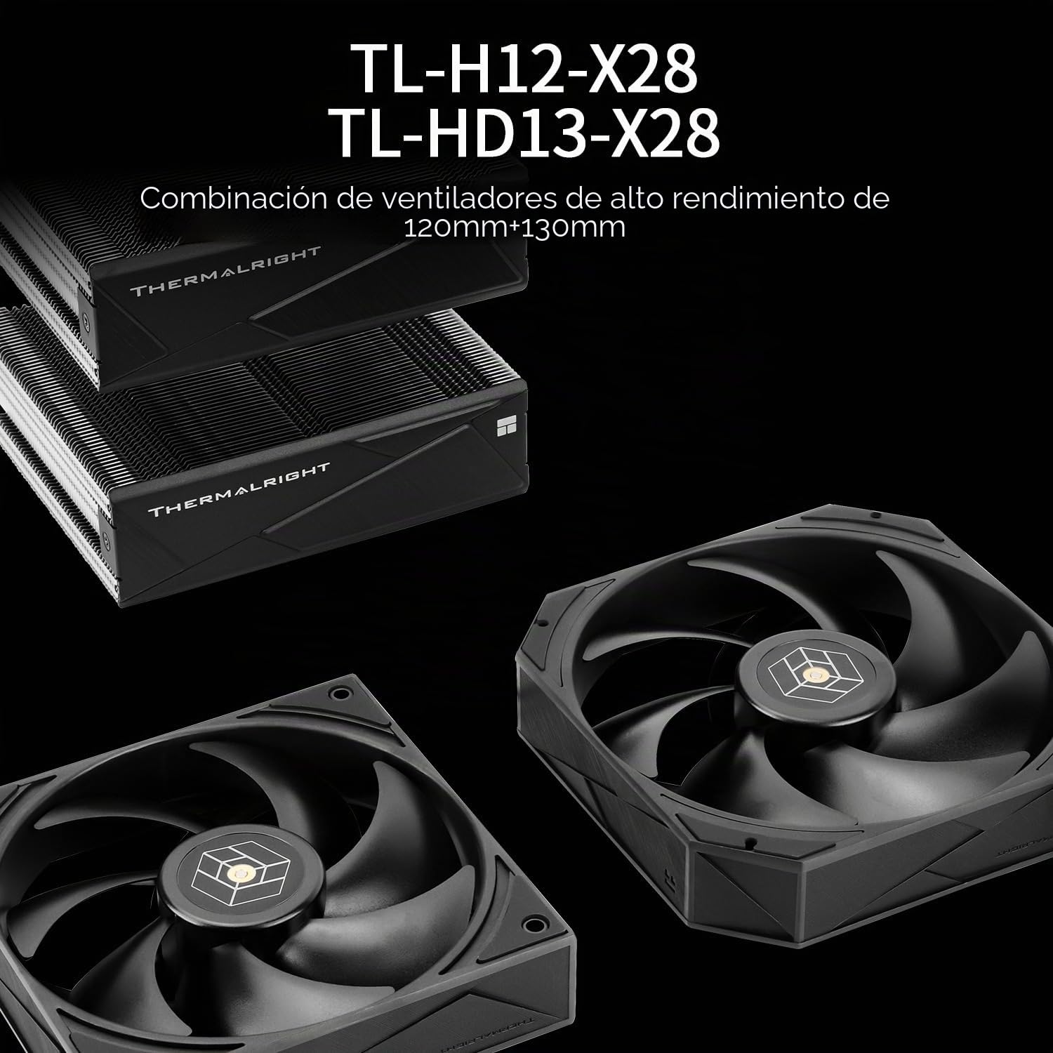 Thermalright Royal Pretor 130 Ventilador de CPU, 6 tubos de calor, ventilador TL-H12-X28 y TL-HD13-X28, compatible con Intel LGA115X/1200/2011/1700/1851, plataformas AM4/AM5, refrigeración